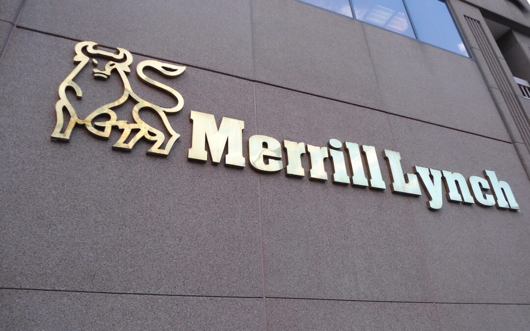 Building sign of Merrill Lynch building